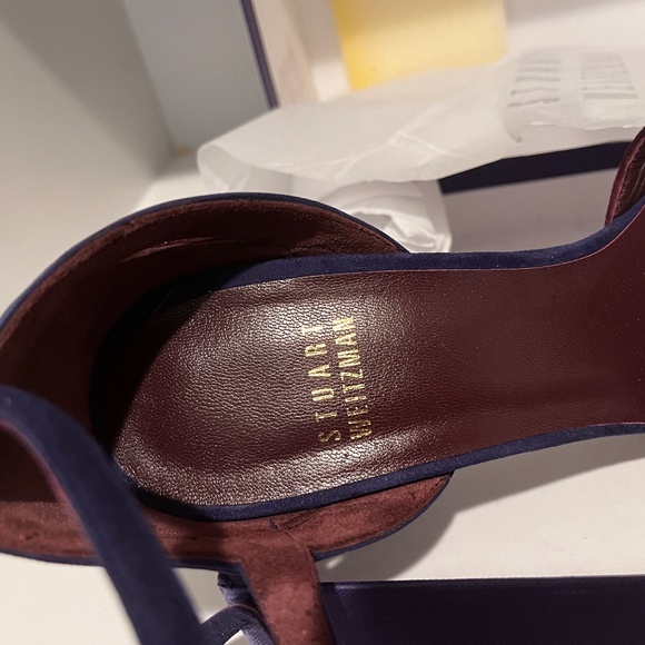 Stuart Weitzman Pumps Heels Pointed Toe Suede Ankle Strap size 8 - Picture 8 of 12